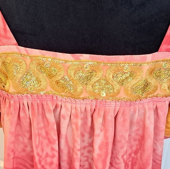 Hawaiian Multi Color Floral Inspired Dress/Moo Moo - Picture 7 of 7